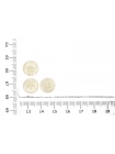 Пуговица рубашечная перламутр Молочно-розовая 12 мм С-3 19092441