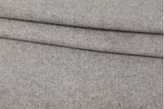 ОТРЕЗ 1,3 М Пальтовый шерстяной двухслойный велюр дабл Серый NST (31)  3102496-2