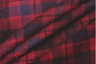 Сукно шерстяное костюмное в клетку Ягодная NST H60/2 FF60  4102447