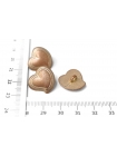 Пуговица металлическая Бронзовое сердце 17 мм (H2) 13012404