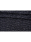 Джерси хлопковый с шерстью Абстрактная елочка Темно-синий ES H47/6 Y70 9012417