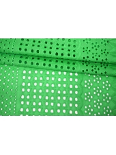 Шитье хлопковое Зеленое ZIMMERMANN Цветочная геометрия  H3/F33 15032417