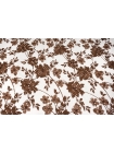 Шитье хлопковое MAX MARA с коричневым цветочным принтом Н3 / FF44 18022429