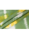 Плательный лен с вискозой MAX MARA Желто-зеленая абстракция Н21/9 / I20 18022418