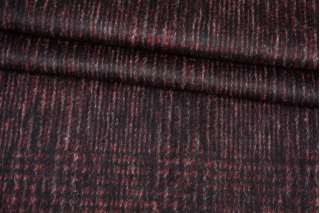 Шерсть костюмно-пальтовая ворсовая MAX MARA Черно-красная H57/ЕЕ70 19062431