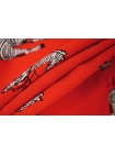 Креповая вискоза Зебры на красном H21/11 i60 23062401