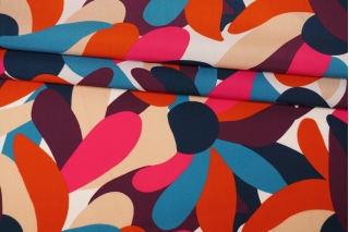 Хлопок рубашечно-плательный Max Mara Разноцветная абстракция INS H9/3 B40 8052405