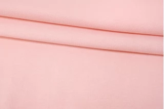 ОТРЕЗ 0,3 М ДЕФЕКТ Трикотаж хлопковый рибана FENDI Светло-розовый TRC (ДФ1) 8122443-1