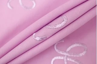 ОТРЕЗ 0,45 М Хлопок с вышивкой Max Mara Лиловый (07) 16022408-1