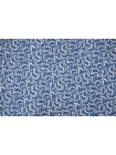 Костюмно-плательный лен с хлопком MAX MARA Синие узоры H16 E70 16022444