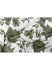 ОТРЕЗ 2 М Шитье хлопковое с цветочным принтом MAX MARA Бело-зеленое (43) 17022401-1