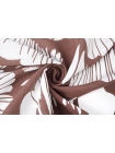 Плательно-рубашечная вискоза со льном MAX MARA какао Цветы MM H21/6 I30 17022412