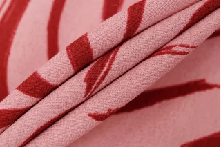 Креповая вискоза MAX MARA Пыльно-розовая абстракция MM H003 U77 17022424