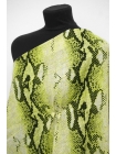 Лен костюмно-плательный Зеленый с Бежевым Рептилия INS H16/1/ E70 17042401