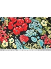 Джинс хлопковый стрейч UNGARO Цветы на Черном INS H13/ii50 17042410
