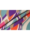 ОТРЕЗ 2,7 М Твил вискозный плательно-блузочный MAX MARA цветная абстракция (07)  18022408-2