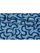 Отрез 2,6 м Хлопок мерсеризованный рубашечно-плательный Max Mara Синий орнамент (21) 19022413-1