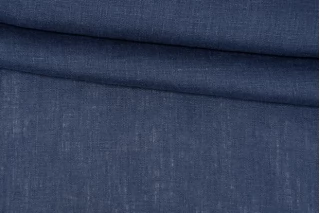 ОТРЕЗ 2 М Лён умягченный рубашечный MAX MARA Глубокий синий MM H15/4  (12) F60 19022422-1