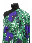 ОТРЕЗ  1,1 М  Хлопок костюмно-плательный Зеленый в цветы (53) 28012442-1