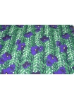 Хлопок костюмно-плательный Зеленый в цветы IDT H11/2 /D60 28012442