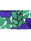 ОТРЕЗ  1,1 М  Хлопок костюмно-плательный Зеленый в цветы (53) 28012442-1