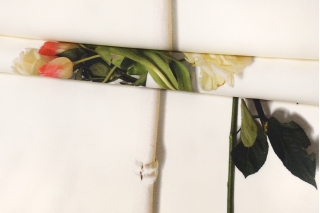 Кади вискоза КУПОН Розы и тюльпаны на молочном Абстракция J50 3022409