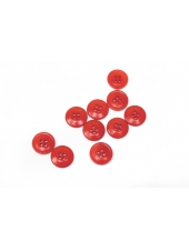 Пуговица плательная матовая пластиковая Красная 13 мм (L1) 1052405