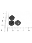 Пуговица плательная матовая пластиковая Припыленно-черная 12 мм (Т1) 1052406