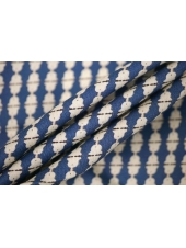 Хлопок рубашечно-плательный DONDUP Молочно-синий орнамент H9/4/B60 13032442