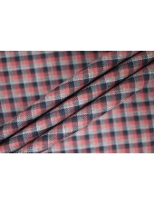 Рубашечно-плательный хлопок GUCCI Серый с красным Клетка KZ H6/ A70 13032456