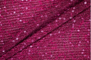 Гофре трикотаж с пайетками Розовая фуксия Atelier Emé KZ Н41/1/O00 17032402