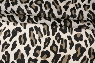 Шелк плательно-блузочный Roberto Cavalli Молочный леопард H31/ N20 17032444