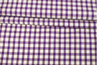 Рубашечно-плательный хлопок GUCCI Фиолетовый в клетку H6/ A70 15032415