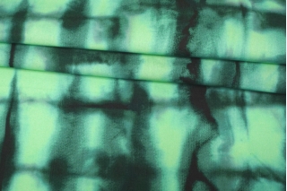 Хлопок рубашечно-плательный DIOR Абстракция Бирюзово-зеленый H9/D60 17032408