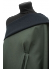 Дабл шерсть би-стрейч двусторонняя костюмная Loro Piana Серо-зеленая KZ H61/2 / DD20 18032446