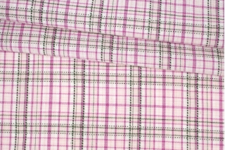 Хлопок со льном рубашечно-плательный Paul Smith Розовая клетка KZ Н6/C30 18032452