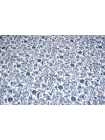 ОТРЕЗ 2,3 М Лен плательно-рубашечный молочный Синие цветы SVR (31) 2022401-1