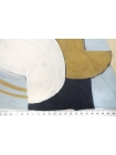 Шифон вискозный креповый Бежево-голубая абстракция MAR H21/7 /i20 26012424