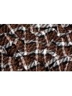 Твид Шанель хлопковый в клетку Черно-коричневый IDT H68/1/ L70 28012432