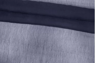 ОТРЕЗ 0,9 М ДЕФЕКТ Шифон шелковый крешированный Cиний BRS (ДФ9) 15122470-1