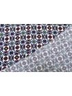 Вискоза сатиновая плательная MAX MARA Цветочный орнамент на белом MM H21/5 I30 14042569