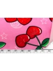 Трикотаж хлопковый Вишня на розовом Chiara Ferragni TRC H41/7 Q10 18072501