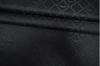 ОТРЕЗ 1,25 М Подкладочная вискоза жаккардовая Zadig & Voltaire Тёмно-синяя SF (11) 20062579-3