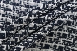 ОТРЕЗ 1,6 М Твид хлопковый Thom Brownе Серо-синий TRC (16) 28072543-1