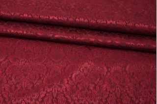 Купра с вискозой плательно-блузочая жаккардовая MAX MARA Бордовая MM H24 O70 1102524