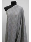 Костюмная поливискоза в клетку и гусиную лапку MAX MARA Чёрно-белая с коричневым и голубым MM H64 AA60 1102542