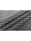 Лён костюмный Клетка Черно-белый IDT H16/2 G60 16072503