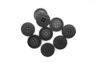 Пуговица костюмно-плательная пластик 15 мм Графит  (I-3) 10072517