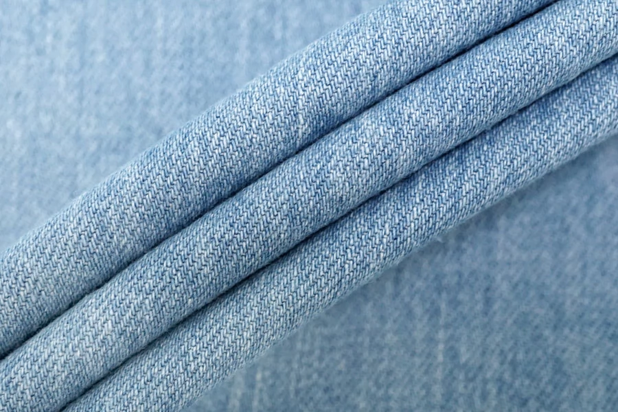 ОТРЕЗ 2,4 М Джинса хлопковая варёная Голубая CMF (33) 30062510-1