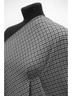 Костюмная поливискоза в клетку MAX MARA Чёрно-серая MM H64 F70 1102545